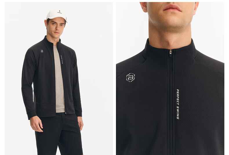 Biyinlefen Golf [Imported Textured Fabric] 2026 Spring New Men's Stand Collar Sports Casual Stretch Comfortable Breathable Jacket 10